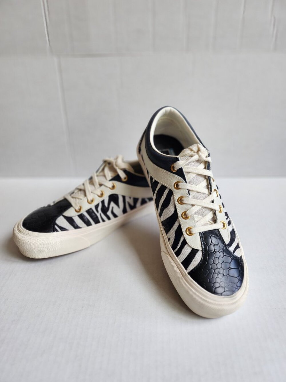 Vans Premium Old Skool 36 Zebra Print Exotic Texture Sneakers Womens 9.5 Mens 8